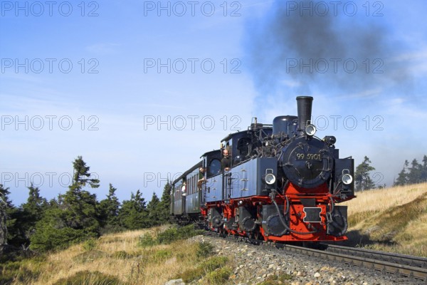 HSB, Harz narrow-gauge railway, locomotive, steam engine, smoke, HSB railway, Brockenbahn, Harz,