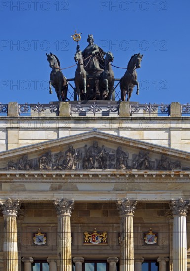 Castle with the Brunswick Quadriga with Brunonia, designed by Carl Theodor Ottmer, Brunswick, Lower