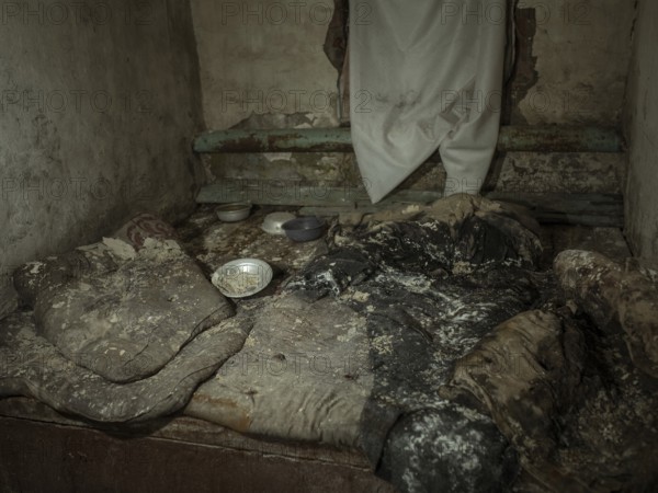 Cell in the basement of the police station. After the occupation of the city by the Russian army,