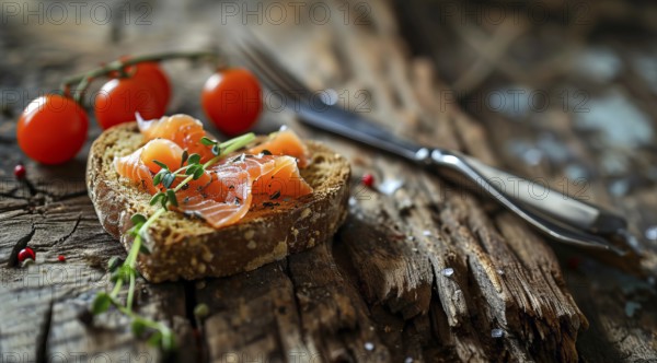 Nutritious salmon sandwich that provide big health benefits, AI generated