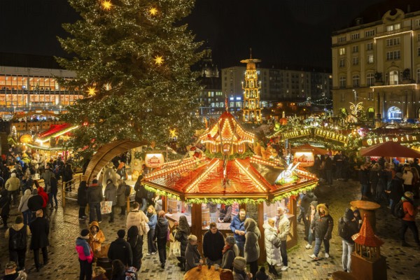 The Dresden Striezelmarkt is a Christmas market in Dresden. It has been held in Advent since 1434,