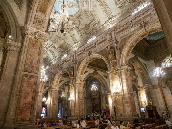Metropolitan Cathedral, central nave, Santiago, Chile, South America