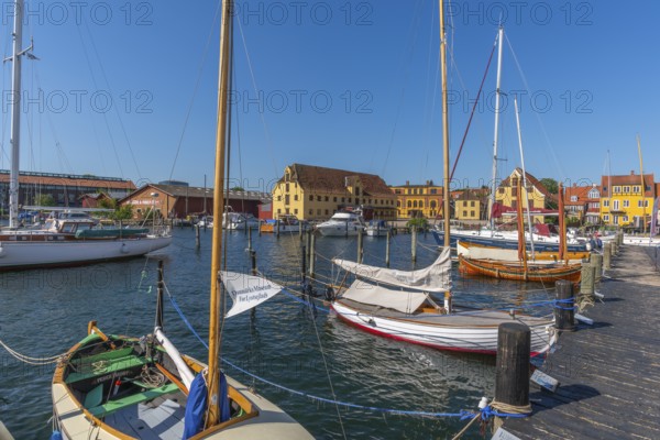 Maritime Svendborg, museum harbour, historic sailing ships, wooden boats, Great Belt, Baltic Sea,