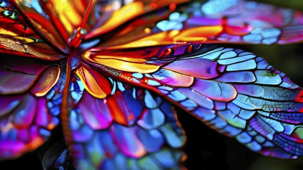 Abstract piece inspired by the iridescent scales of a butterfly highlighting how nature influences