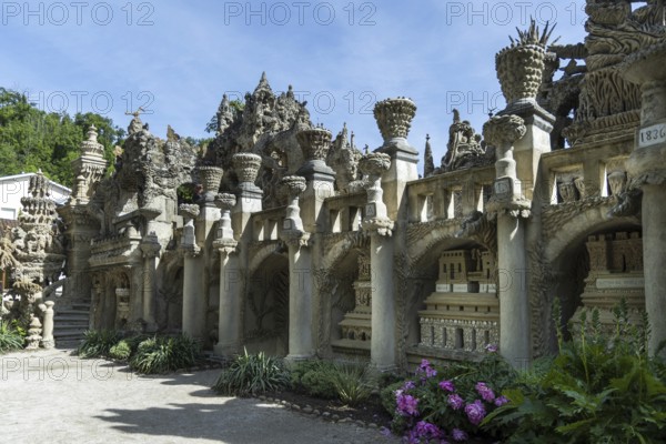 Hauterives. Postman Ferdinad Cheval's Ideal Palace, naive art, Drôme, Auvergne-Rhone-Alpes, France,