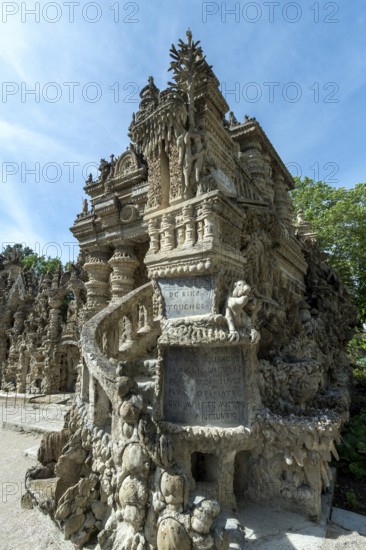Hauterives. Postman Ferdinad Cheval's Ideal Palace, naive art, Drôme, Auvergne-Rhone-Alpes, France,