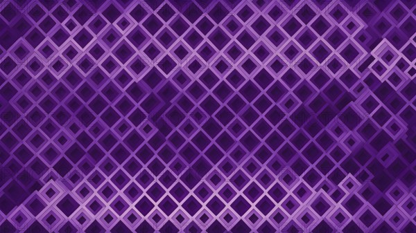 Abstract composition of an array of interlocking purple squares, AI generated