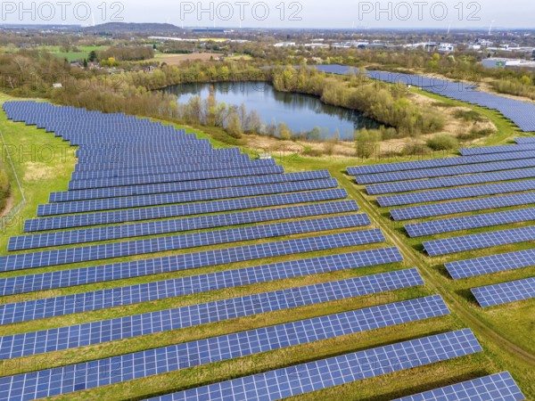 Mühlenfeld solar park, near Neukirchen-Vluyn, over 15, 000 solar modules spread over 24 hectares,
