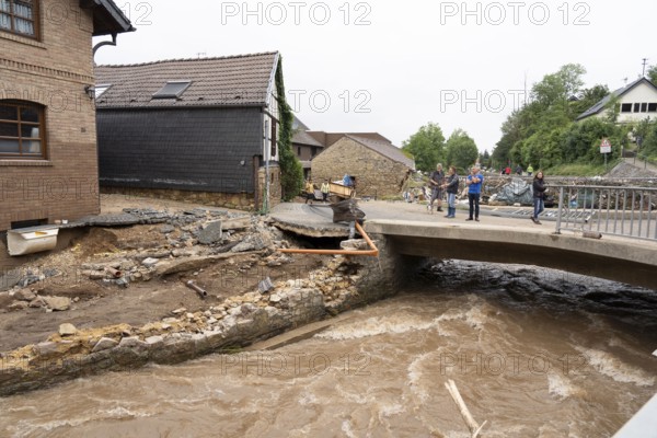 Flood in North Rhine-Westphalia, the village of Iversheim on the Erft was almost completely flooded