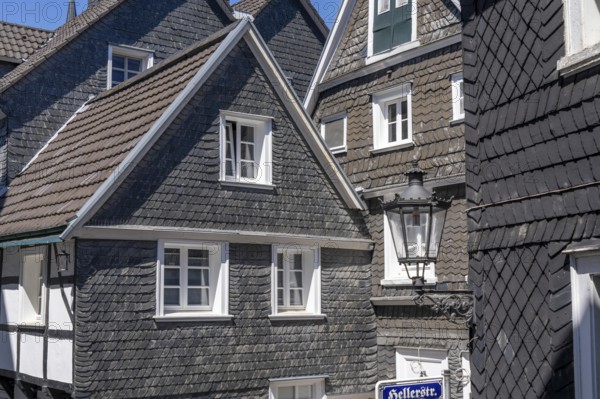 The old town centre of Langenberg, a district of Velbert in the district of Mettmann, North