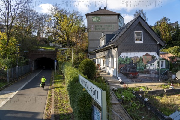 The Nordbahntrasse, a cycle path, footpath, on a former 22 KM long railway line, along the