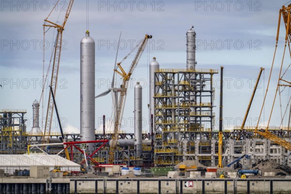 New building, construction site, of a bio-refinery of the Finnish oil company Neste, here, among