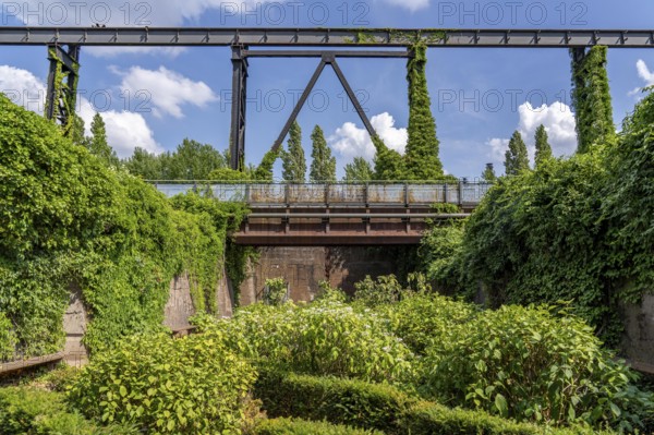 The Duisburg Nord Landscape Park, gardens in the storage bunkers of the sintering plant,