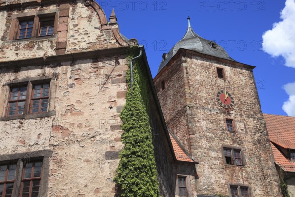 View of the front castle from the tower side, Schlitz, small town in the east of the Vogelsberg