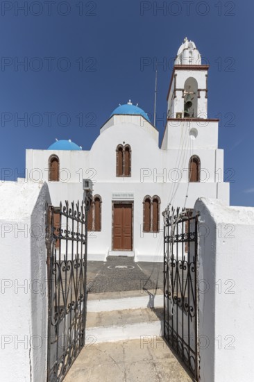 Island of Thirassia, Santorini, Church of Agios Konstantinos, Saint Constantine, Cyclades, Greece,
