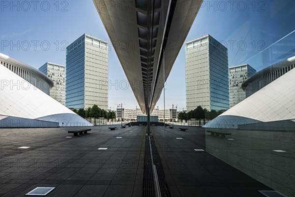 High-rise buildings, Place de l'Europe, Plateau de Kirchberg, Luxembourg, Luxembourg City,
