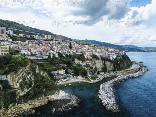 Pizzo from a drone, Calabria, Italy, Europe