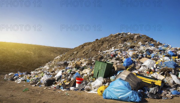 Symbolism, large landfill, AI-generated, AI-generated, AI generated
