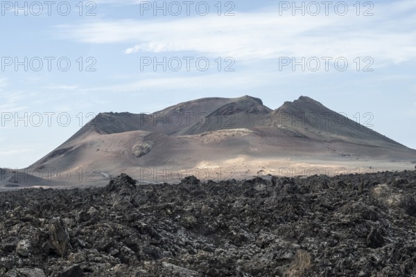 Volcanic landscape, Timanfaya National Park, Lanzarote, Canary Islands, Spain, Europe