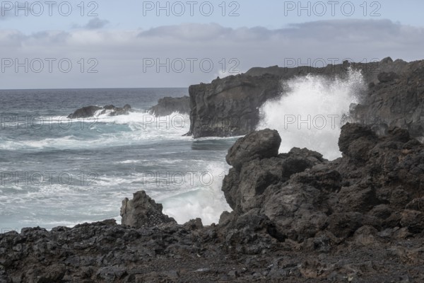 Surf, Los Hervideros, Lanzarote, Canary Islands, Spain, Europe
