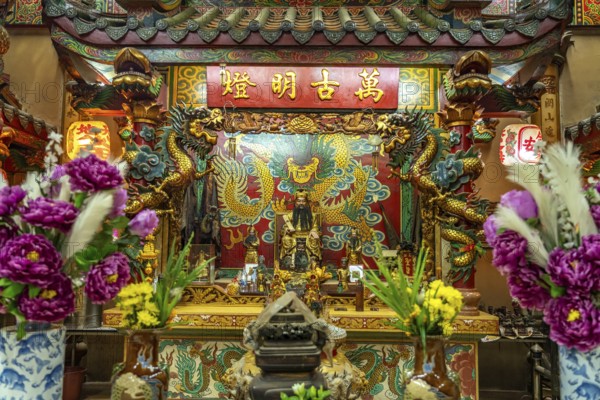 The Chinese-style City Pillar Shrine in Trat, Thailand, Asia