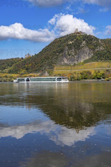 Drachenfels, a mountain in the Siebengebirge on the Rhine between Bad Honnef and Königswinter, with
