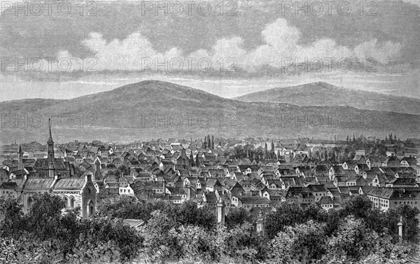 Cluj-Napoca, Klausenburg in Transylvania, Transylvania, Romania, in 1880, Historical, digital