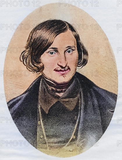 Nikolay Vasilyevich Gogol, 1809-1852, Russian writer, illustration from the book The Masterpiece