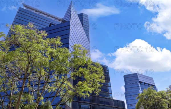 Panoramic skyline view of Guatemala City business and financial center