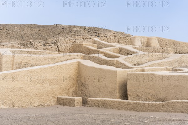 Adobe pyramids at Cahuachi, Cahuachi ceremonial center, Nazca, Peru, South America