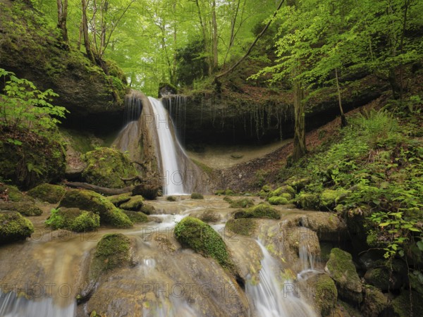 Schwarzenbach Waterfall, Baar, Canton Zug, Switzerland, Europe