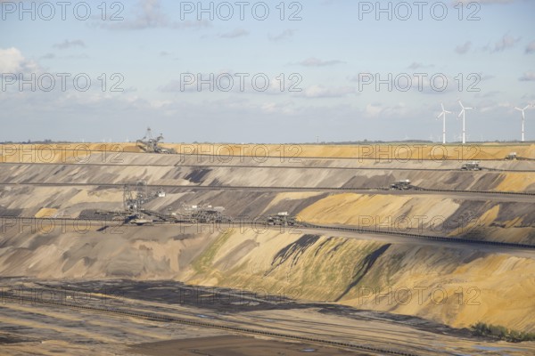 Hambach open-cast lignite mine, Rhine-Erft district, North Rhine-Westphalia, Germany, Europe