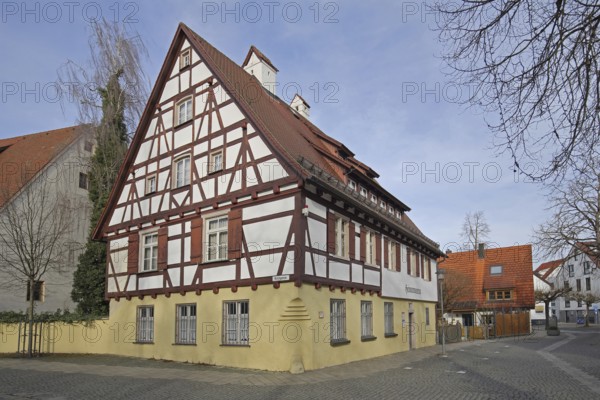 Local history museum built in the 16th century, half-timbered house, Langenau, Alb-Donau district,
