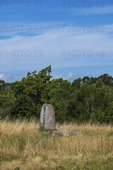 The Karlevi stone is a rune stone and part of a burial site, probably from the Viking Age around