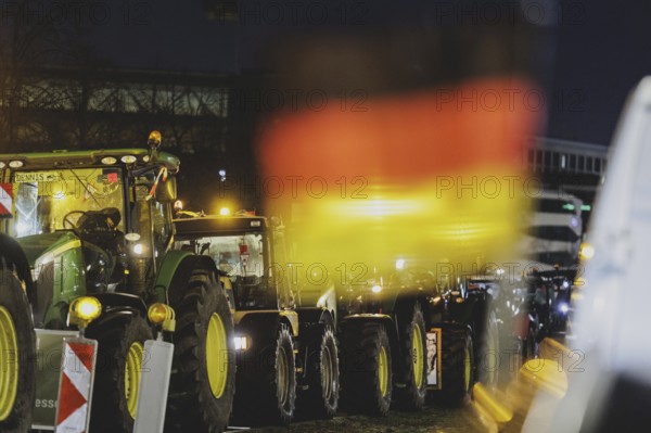 Road blockades in the centre of Berlin, taken as part of the farmers' protests in Berlin, 15.01