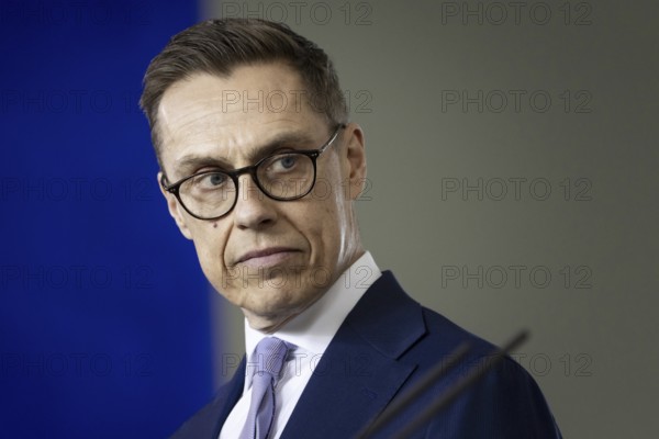 Alexander Stubb, President of the Republic of Finland, recorded during a press statement together