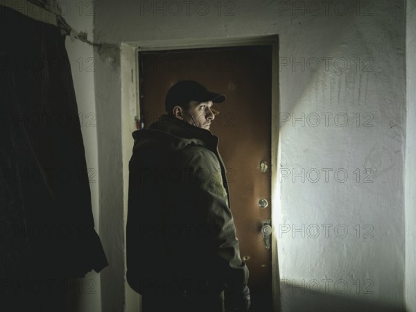 Volodymir evacuates people from Kupyansk, here an old man is evacuated from his flat in a
