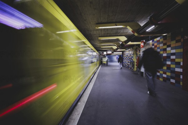 The underground line 9 runs at Schlossstraße in Steglitz in Berlin, 27 February 2024. Berliner