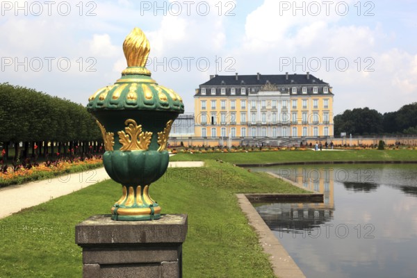 Augustusburg Castle, south side, near Brühl, Rhine-Erft district, North Rhine-Westphalia, Germany,