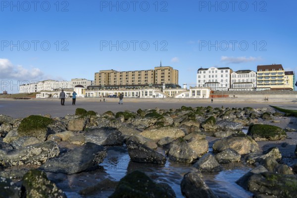 Skyline of the North Sea island of Borkum, East Frisia, Lower Saxony, Germany, Europe