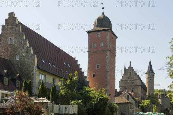 Medieval town, with half-timbered houses, Ochsenfurt, Mainfranken, Lower Franconia, Franconia,