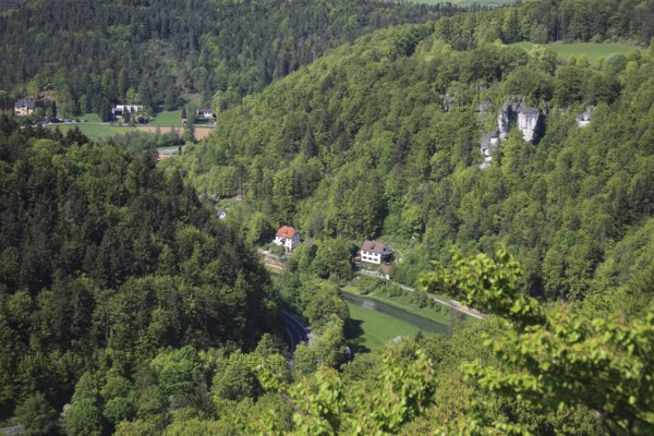 Landscape in Franconian Switzerland near Gößweinstein, district of Forchheim, Upper Franconia,