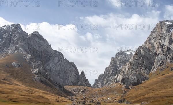 Mountains in the Keltan Mountains, Sary Beles Mountains, Tien Shan, Naryn Province, Kyrgyzstan,