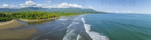 Beach and rainforest, Marino Ballena National Park, Osa National Park, dream beach and sea of the