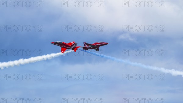 Red Arrows, Royal Air Force Aerobatic Team, Airshow 2024, Teignmouth, Devon, England, United