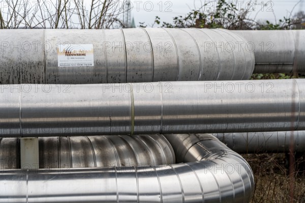 District heating pipelines, Hertener Stadtwerke, transfer point at the former Schlägel & Eisen