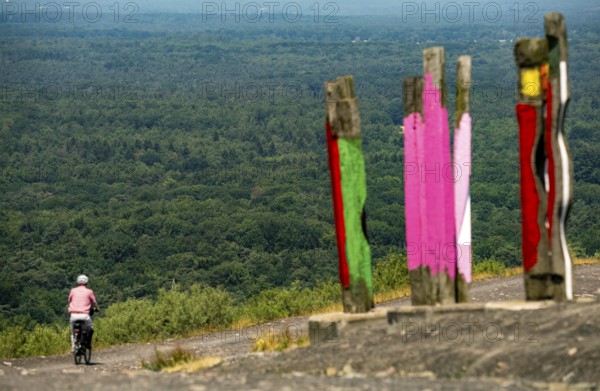 The Haniel spoil tip, 185 metre high spoil tip, at the Prosper Haniel mine, closed in 2019, artwork