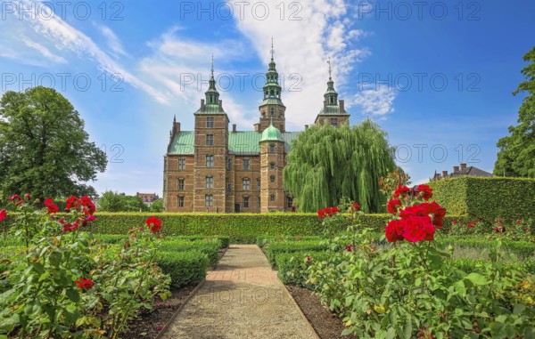 Famous Rosenborg castle, one of the most visited tourist attractions in Copenhagen
