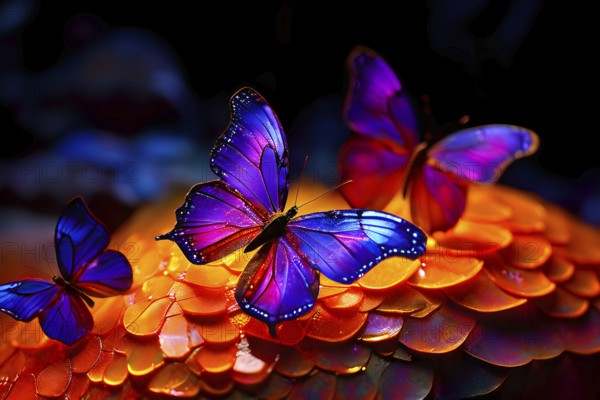 Abstract piece inspired by the iridescent scales of a butterfly highlighting how nature influences