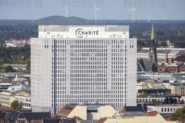 Ward block of the Charité hospital. View from the panorama point Kollhoff-Tower at Potsdamer Platz,